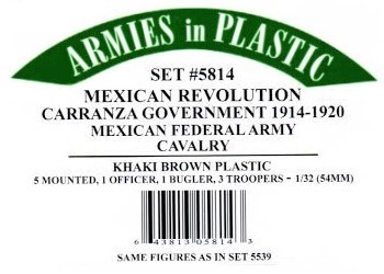 Mexican Revolution - Carranza Government Mexican Federal Army Cavalry 1914-1920
